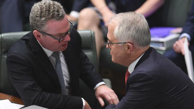 Christopher Pyne and Malcolm Turnbull may be set to butt heads over proposed changes to the SSM bill. Picture: AAP