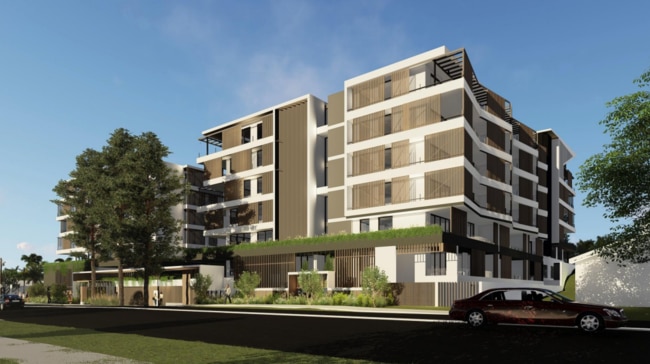 An artist's impression of the beachside apartment complex at Buddina.