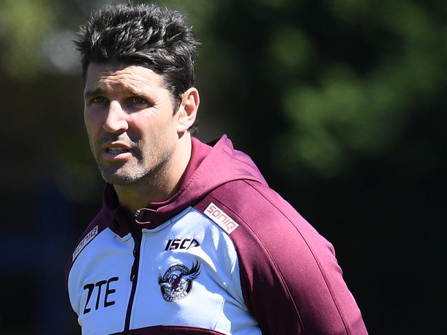 Trent Barrett is meeting with Manly chairman Scott Penn on Monday.