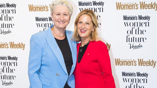 Kerryn Phelps and Jackie Stricker-Phelps at the Australian Women‘s Weekly Women of the Future Awards. Picture: Dylan Robinson