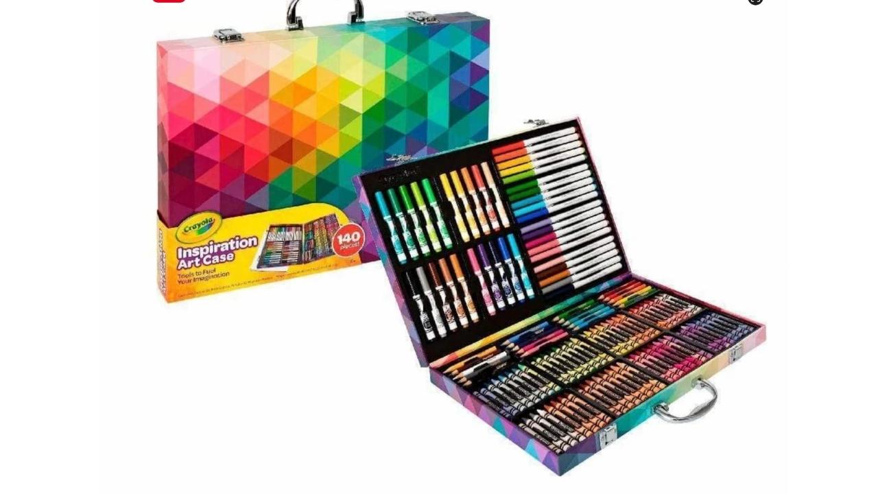 Crayola Inspiration Art Case, 140 Pieces, Assorted Colors, Gifts for Kids 