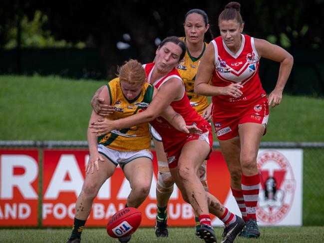 Waratah Women will take on the St Mary's women in the elimination final. Picture: Warren Leyden / AFLNT Media