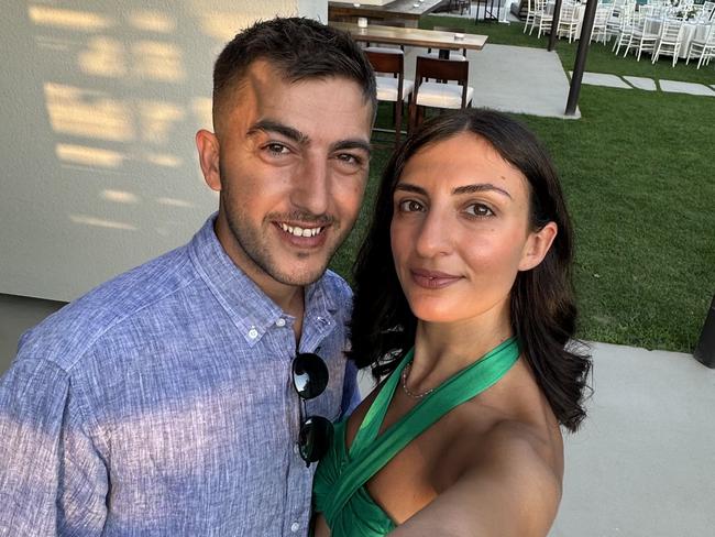 Athanasia Arkalis and her partner Andreas. Picture: Supplied