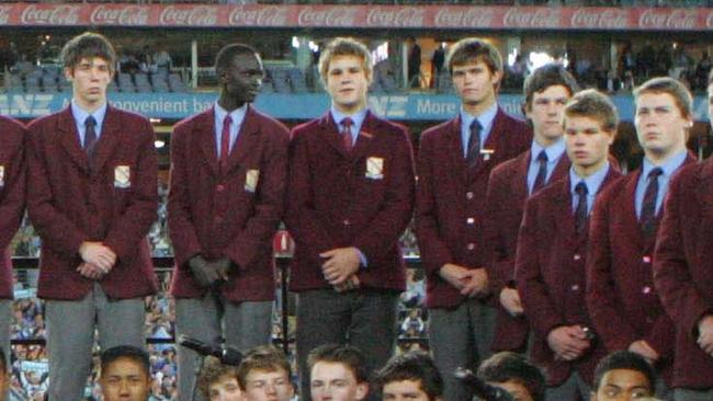 A fresh-faced De Belin gets his first taste of State of Origin. (Action Photographics)