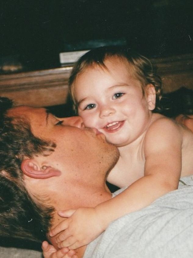 Paul Walker and daughter Meadow when she was a baby.