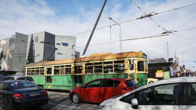 Melbourne’s public transport system will be significantly impacted by a major road and rail blitz over the summer. Picture: Ian Currie