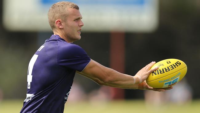 Brett Bewley is due to be on the bubble this week when he plays his third game for Fremantle. Picture: Paul Kane/Getty Images.