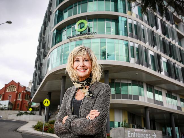 Olivia Newton-John at the Cancer Wellness and Research Centre named in her honour. Picture: Nicole Cleary.