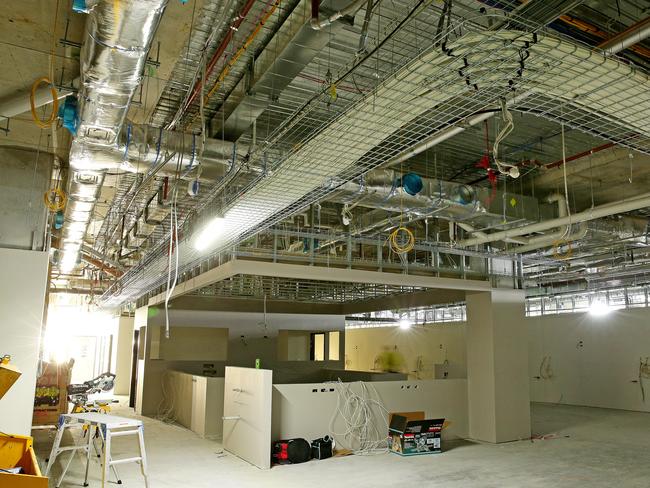 Interior of the Emergency Department at the Northern Beaches Hospital construction site at Frenchs Forest. Picture: Troy Snook