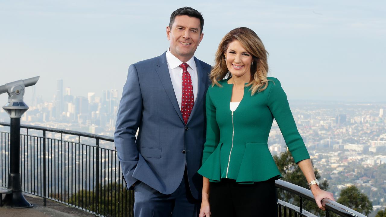 Sharyn Ghidella and Bill McDonald at Mt Coot-Tha Lookout. Picture: Mark Calleja