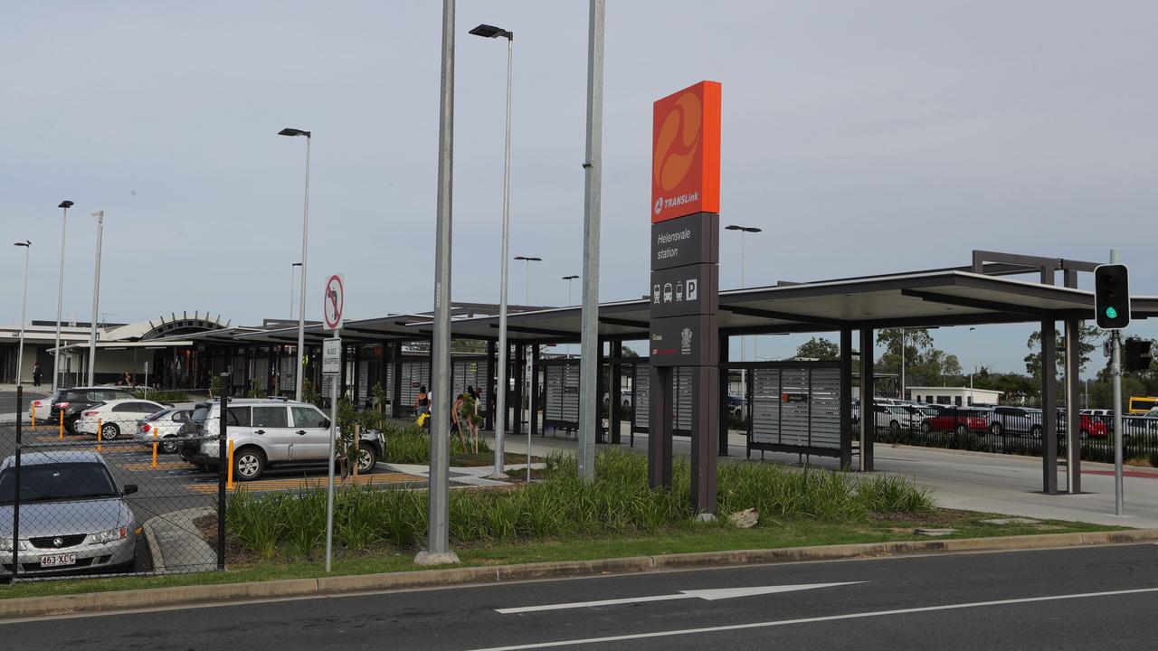 Some of the parking at Helensvale Train Station. Picture: Glenn Hampson.