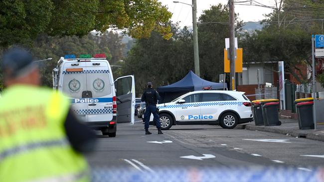 A crime scene has been established on Broughton Street after a man was shot dead overnight. Picture: Jeremy Piper