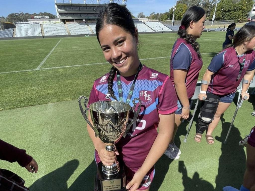 Tayleah Pasili of the Maori U18s at the Harmony Nines. Picture: Contributed