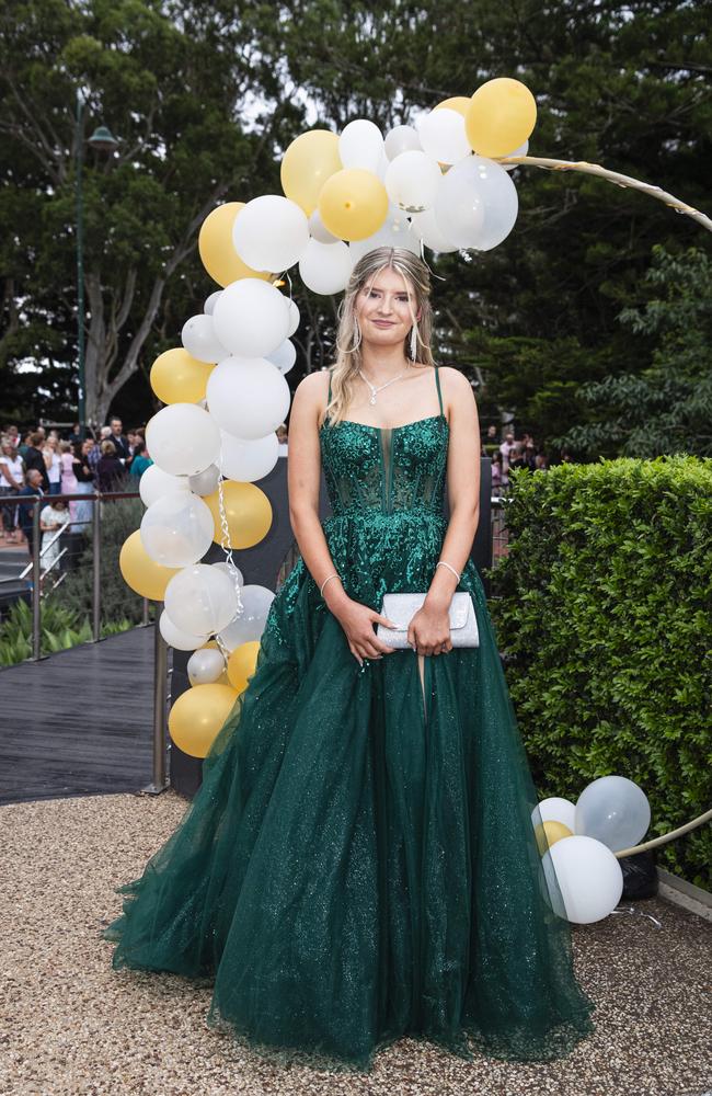 Emma Schmidt at Centenary Heights State High School formal at Picnic Point, Friday, November 15, 2024. Picture: Kevin Farmer