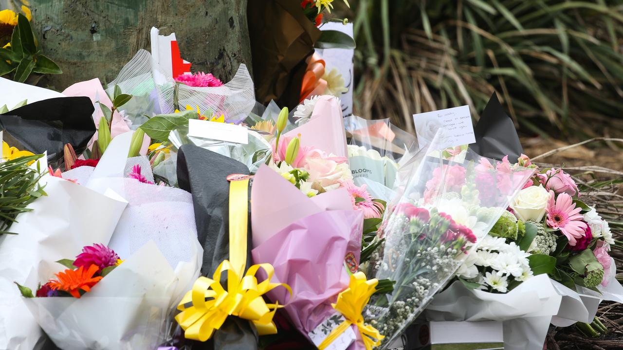 Flowers laid at the scene of one of Australia’s 1266 fatal road accidents in 2023. Picture: NCA NewsWire