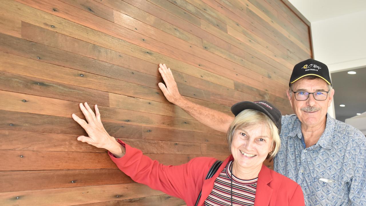 Mandy and Col Ayers of Proserpine remembered dancing rock and roll on the floor of the old pavilion, which has been preserved as a decorative feature of the new building. Picture: Kirra Grimes.