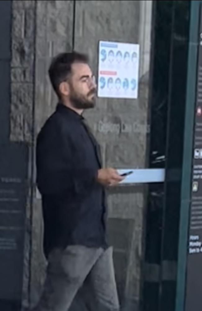 Paolo Fattore leaving the Geelong Magistrates' Court.