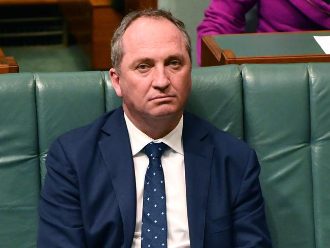 Deputy Prime Minister Barnaby Joyce in the House of Representatives today. Picture: AAP