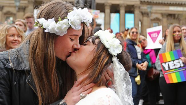 More female couples are getting married than men since the same-sex marriage vote passed.