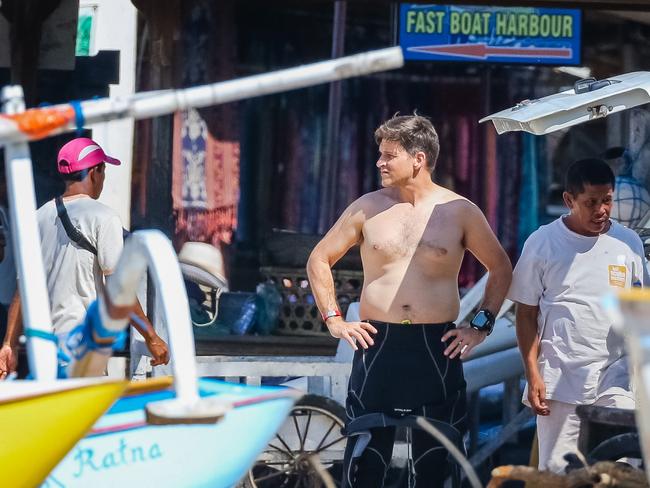 Osher relaxes in the small town of Padangbai.