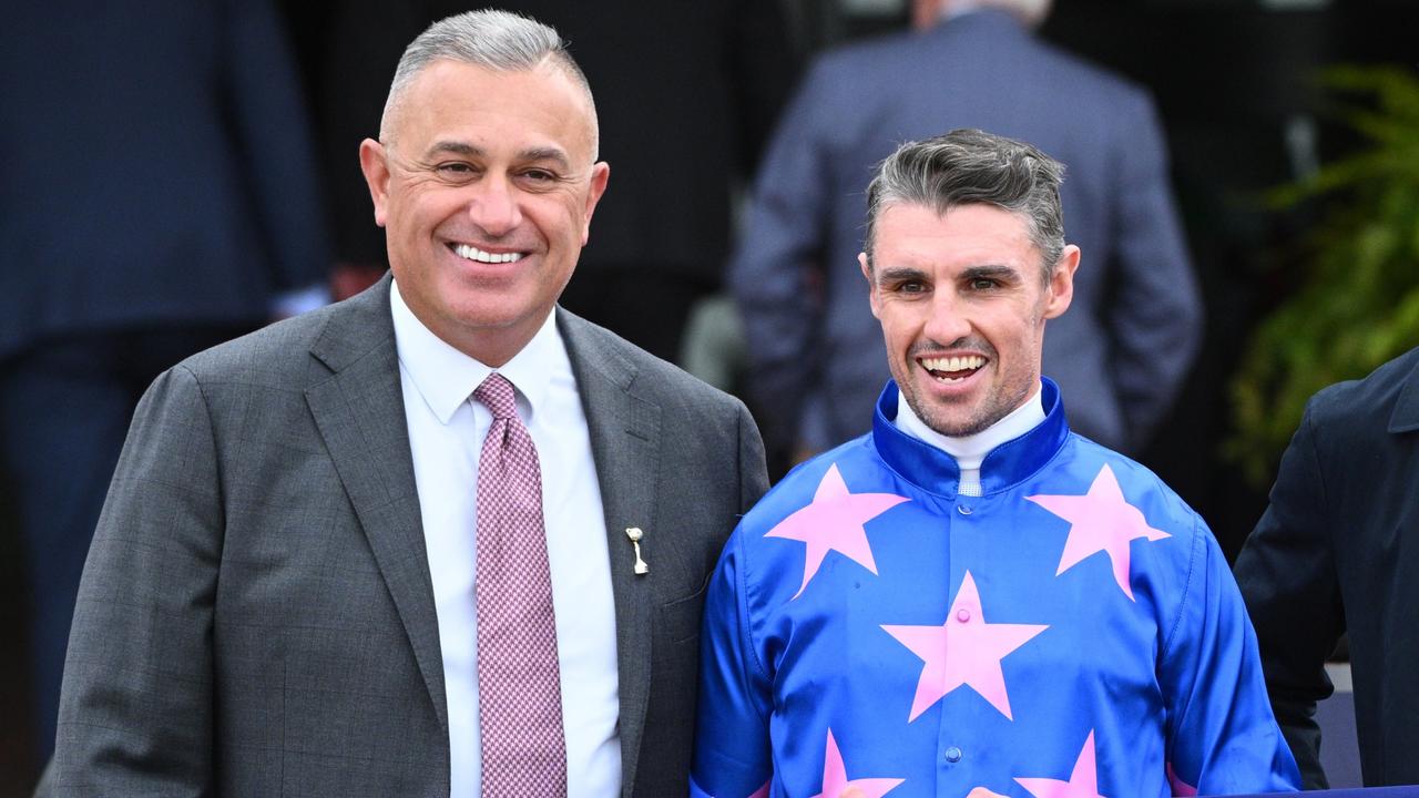 John Kanga (left) is leading a move to spill the Melbourne Racing Club board. Picture: Getty Images