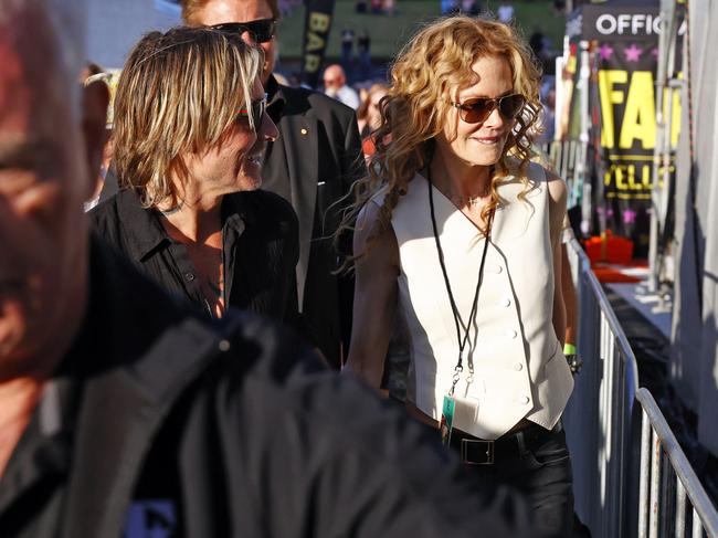 Nicole Kidman and Keith Urban arrive at the concert. Picture: Richard Dobson
