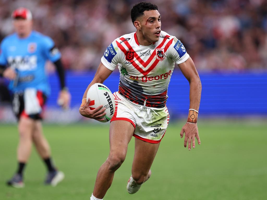 Tyrell Sloan was tremendous in the 2023 Anzac Day clash with the Roosters. Picture: Mark Kolbe/Getty Images