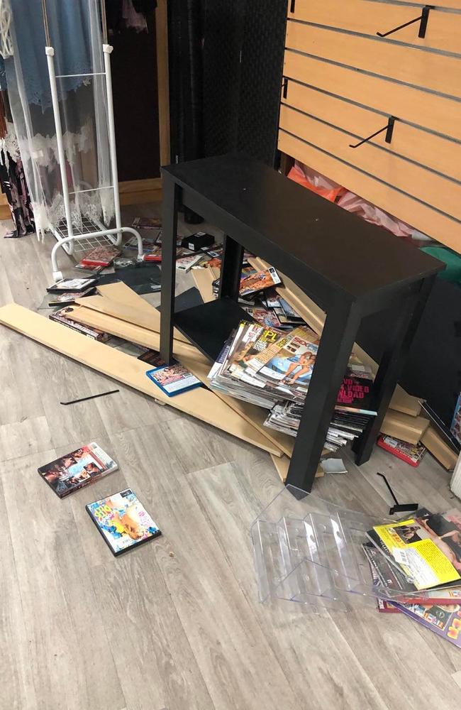 Adult store Wonderland in Alice was one of eight businesses broken into in Alice Springs overnight Monday, February 20, 2023. Picture: Contributed