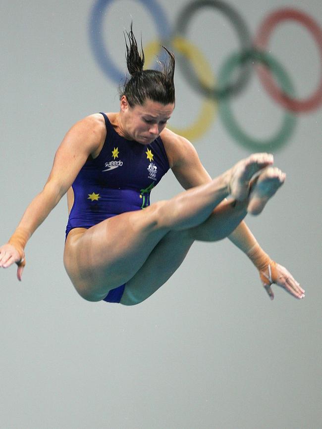 Chantelle Newbery competes at the 2004 Athens Olympics. (Photo by Daniel Berehulak/Getty Images for FINA)