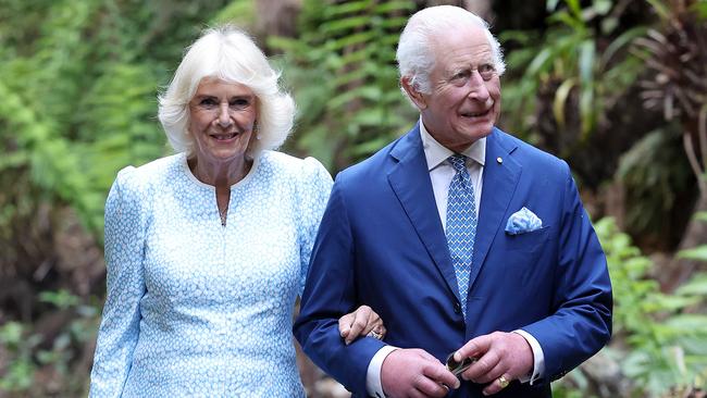 Queen Camilla and King Charles III visit the Australian National Botanic Gardens on October 21, 2024 in Canberra, Australia. Picture: Chris Jackson/Getty Images