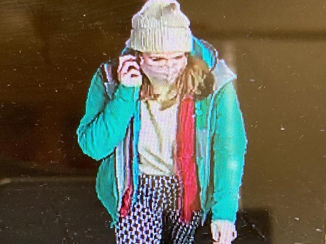 Sarah Everard on March 3, as she walked home in south London. Picture: Met Police/ AFP)