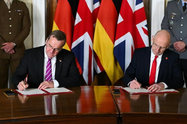 UK Defence Secretary John Healey and Germany's Defence Minister Boris Pistorius signed a new defence cooperation deal