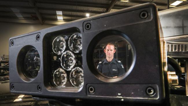 Victoria Police is using these new automated number plate recognition cameras in its vehicles. Picture: David Caird