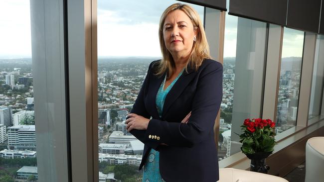 Premier Annastacia Palaszczuk in her office at 1 William Street, Brisbane. Picture: Liam Kidston