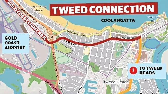 Coolangatta Tweed Heads Border Map Tweed Light-Rail Funding Welcomed North Of The Border | Daily Telegraph