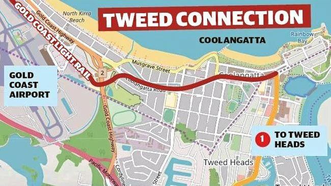 A concept map of the Tweed light rail. Picture: Rick Koenig