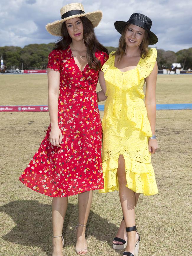 Monique Russell and Amanda Ormond add a splash of colour. Picture: Sarah Matray