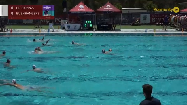 Replay: Water Polo Queensland Premier League Round 5 - UQ Barras v Bushrangers (Men)