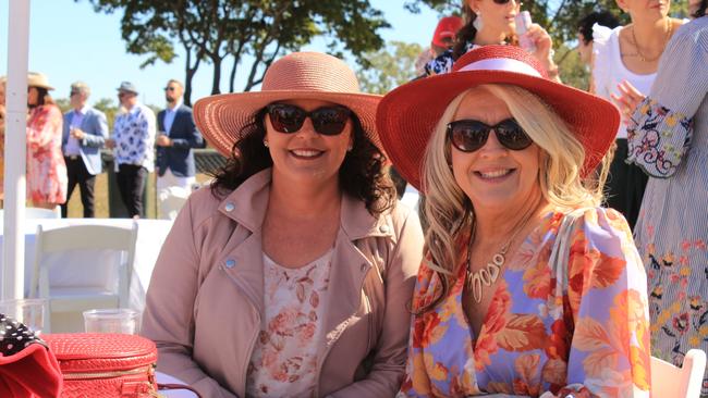 POP UP POLO BUNDABERG 2021: Carla Browne and Kerri-anne Lund enjoying their day at the polo.