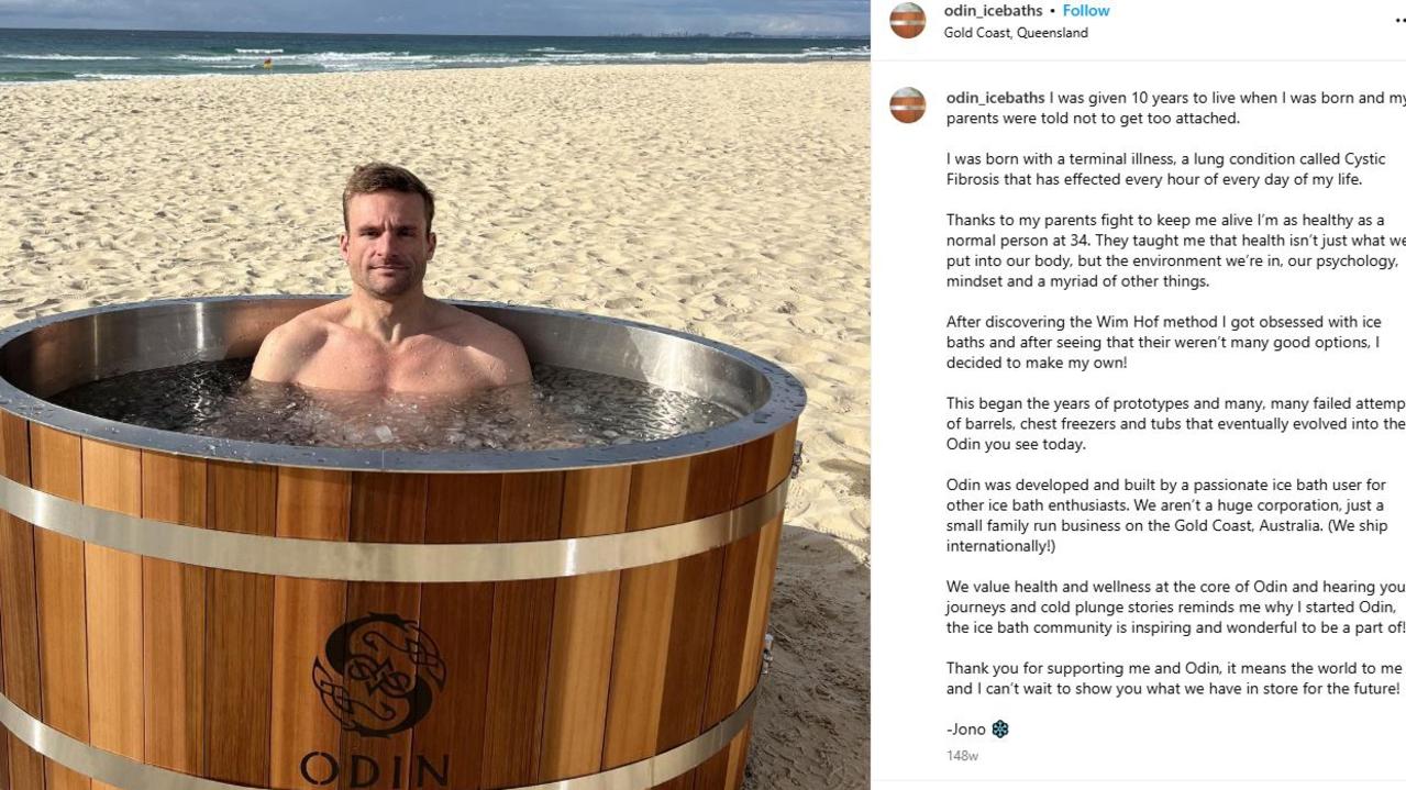 Odin Ice Baths founder and director Jonathan “Jono” Clare.
