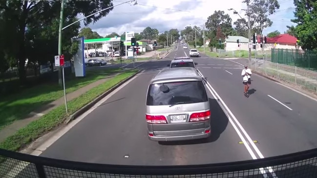 The incident was caught on dashcam footage on Monday. Picture: Facebook