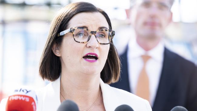 Education Minister Sarah Mitchell says the government is hoping to make schools vaccination sites. Picture: Darren Leigh Roberts