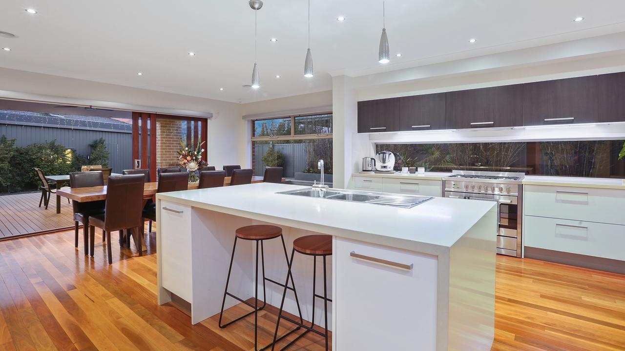 The contemporary kitchen.