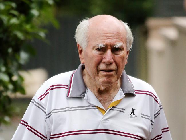 Former prime minister John Howard, pictured outside his home in Wollstonecraft this week, was hailed a hero for stepping into a physical domestic dispute. Picture: Tim Hunter.