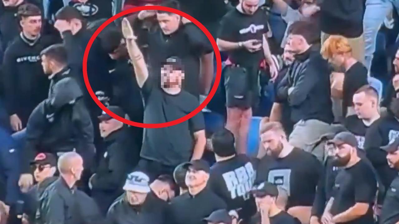 The spectator was seen on the live TV broadcast. Photo: Chanel 10.