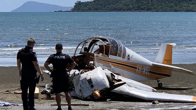 Fatal plane crash at Ball Bay, north of Mackay, on Christmas Eve 2021. Photo: Janessa Ekert