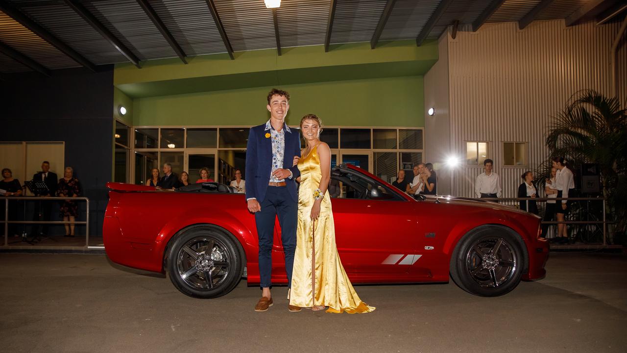 Corey Nolan and Karissa Heufel at the 2020 Dalby Christian College Formal. Picture: Susan Jacobs Photography