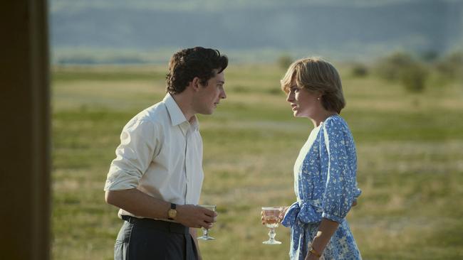 Josh O’Connor and Emma Corrin in The Crown season four. Picture: Netflix