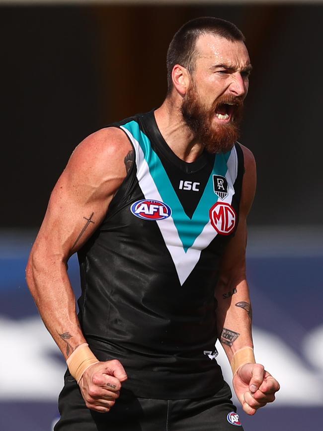 Charlie Dixon is in great form for Port Adelaide. Picture: Chris Hyde/Getty Images