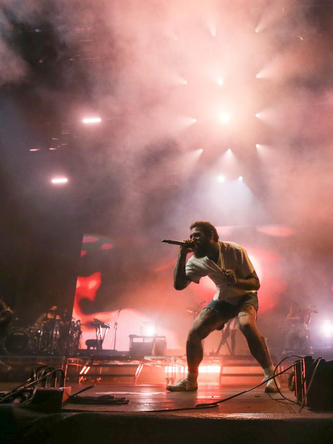 Post Malone performs at the RNA Showgrounds. Photo - Stephen Archer